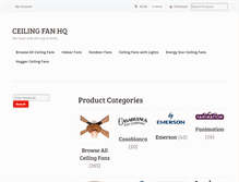 Tablet Screenshot of ceilingfanheadquarters.com